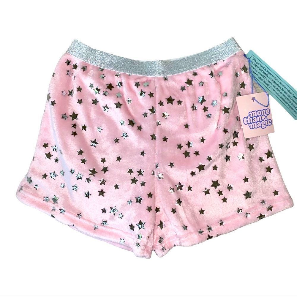 NEW Girls Pink Star Sleep Shorts - Picture 2 of 5